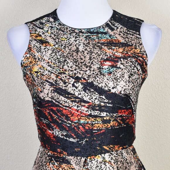 Hunter Bell Stevie Printed Cutout Shimmer Dress - 0 - Picture 2 of 10